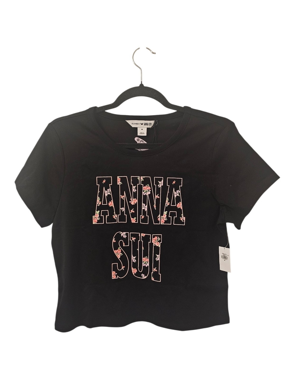 Multi-Coloured Old Navy x Anna Sui Women's Floral Ringer T-Shirt